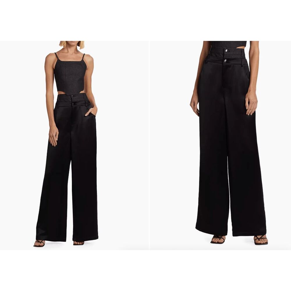 NWT Nonchalant Label Simon Double-Layer Wide-Leg Trousers Size Medium $311